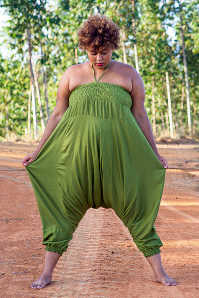 Plus Size Olive Green Classic Pants Plus Size Hippie Pants 