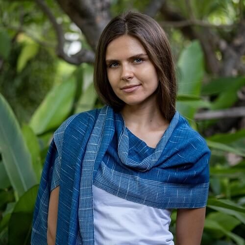 Handmade Indigo Scarf