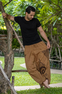 Beige Tribal Pants Menswear Hippie Pants 