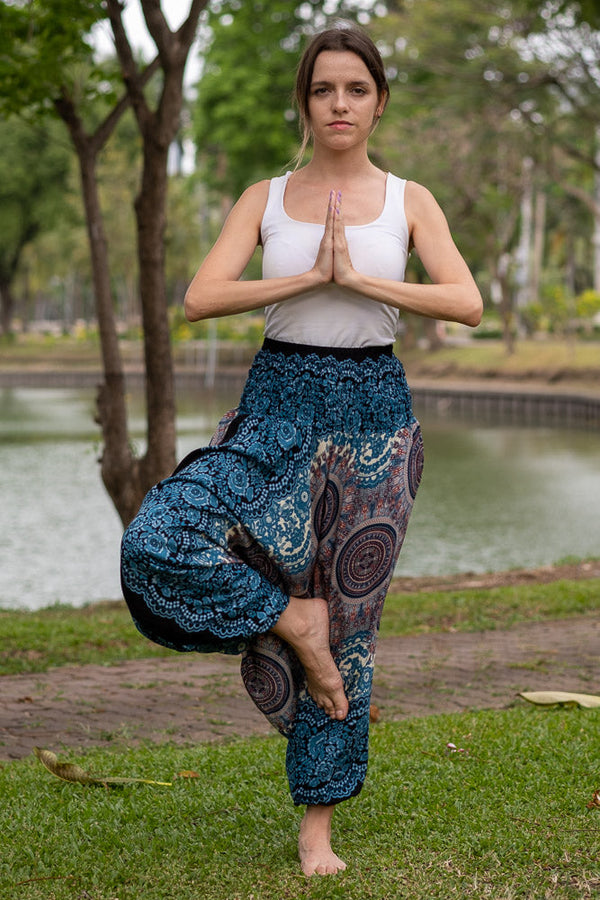Blue Blossom Pants Harem Pants Hippie Pants 