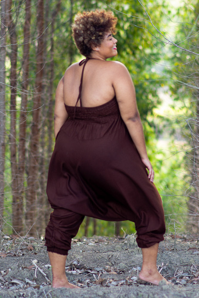 Plus Size Brown Classic Pants Plus Size Hippie Pants 