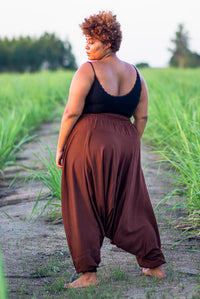 Plus Size Brown Classic Pants Plus Size Hippie Pants 