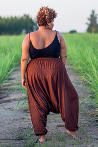 Plus Size Brown Classic Pants Plus Size Hippie Pants 