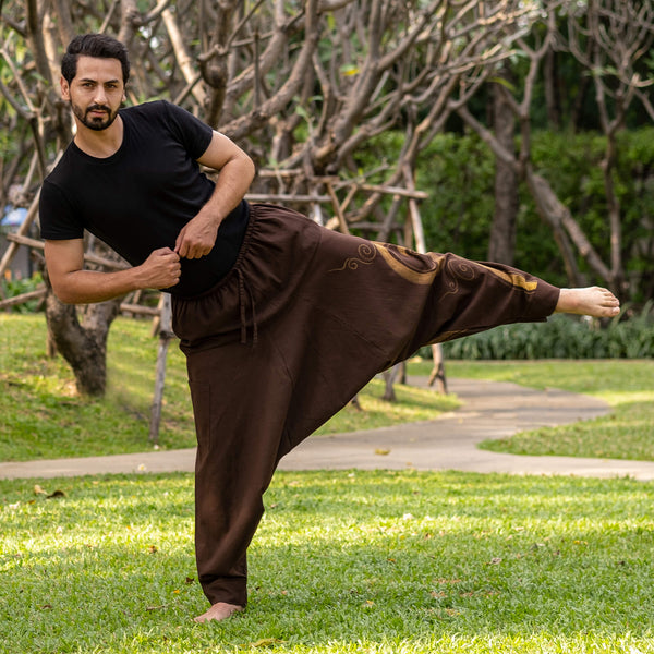 brown baggy pants for men