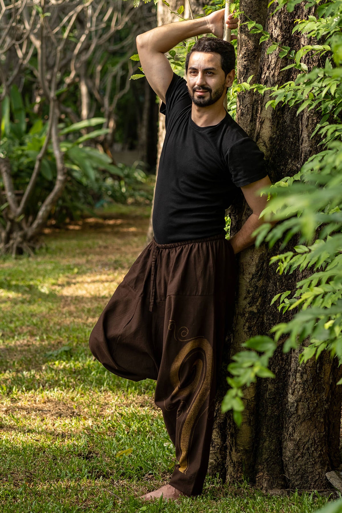 brown baggy pants for men