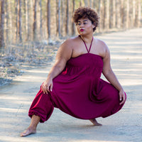 Plus Size Burgundy Classic Pants Plus Size Hippie Pants 