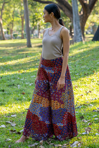 Burgundy Ripple Palazzo Pants Palazzo Hippie Pants 