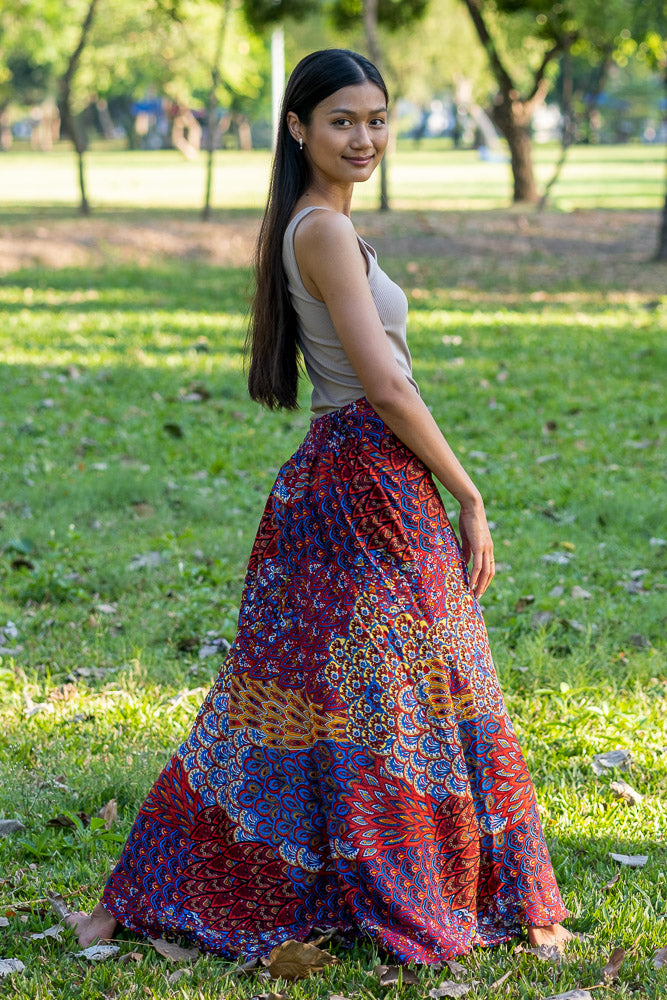 Burgundy Ripple Palazzo Pants Palazzo Hippie Pants 