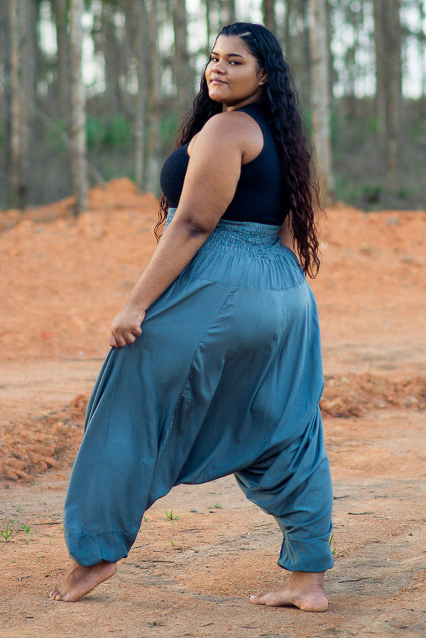 Plus Size Gray Classic Pants Plus Size Hippie Pants 