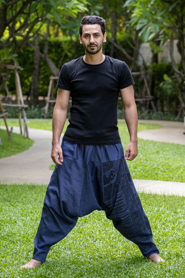 Indigo Om Pants Menswear Hippie Pants 