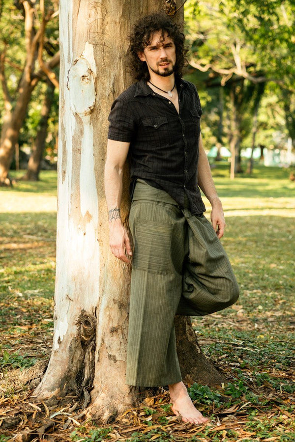 Men's Olive Green Fisherman PantsMenswear