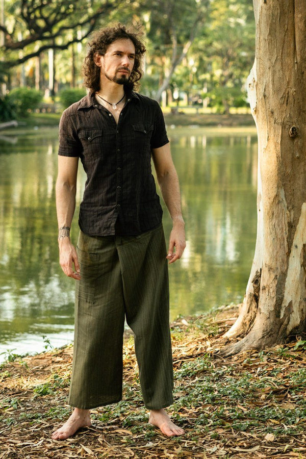 Men's Olive Green Fisherman PantsMenswear