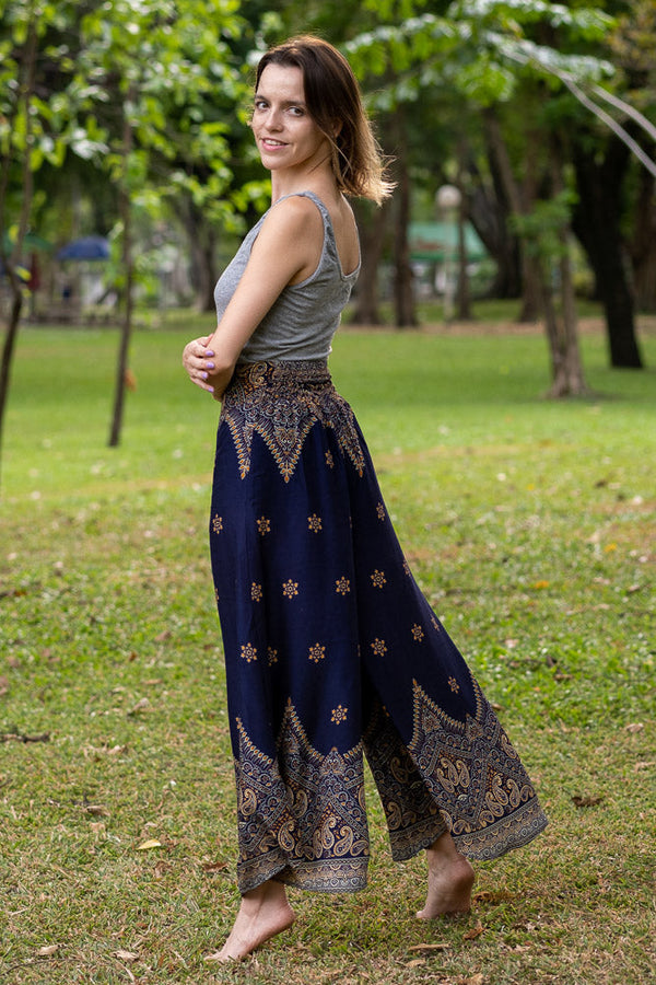 Navy Palazzo Star Pants Palazzo Hippie Pants 