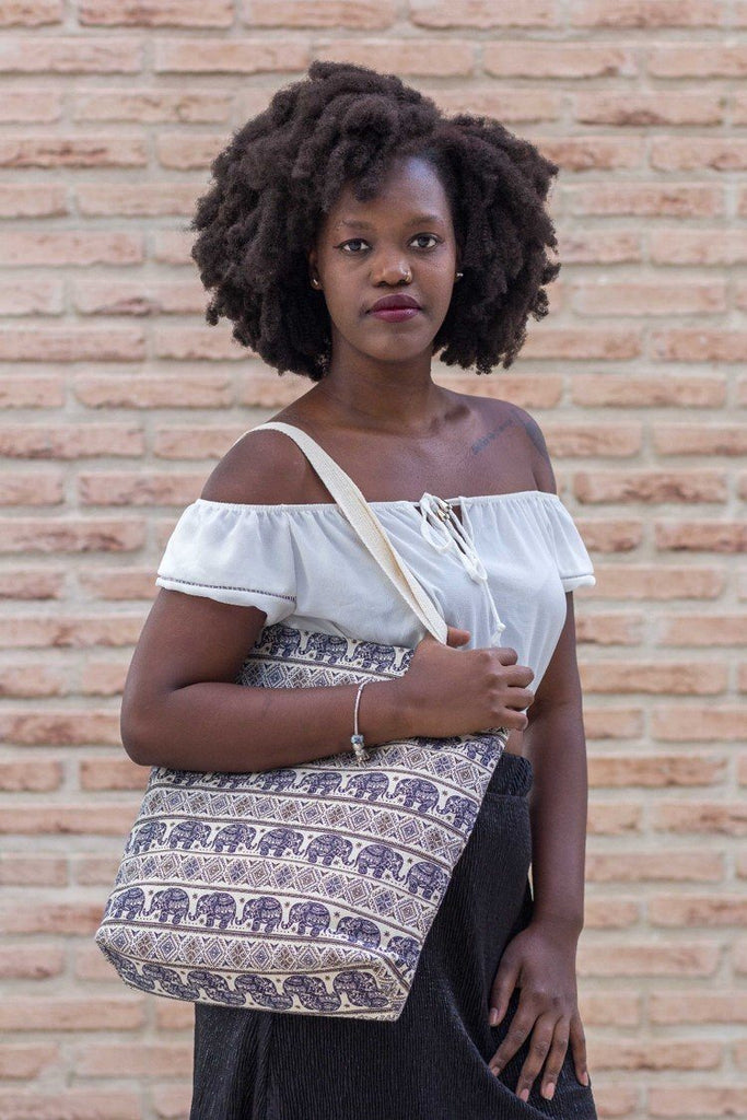 Navy Elephant Bag