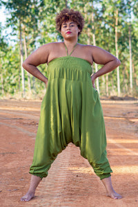 Plus Size Olive Green Classic Pants Plus Size Hippie Pants 