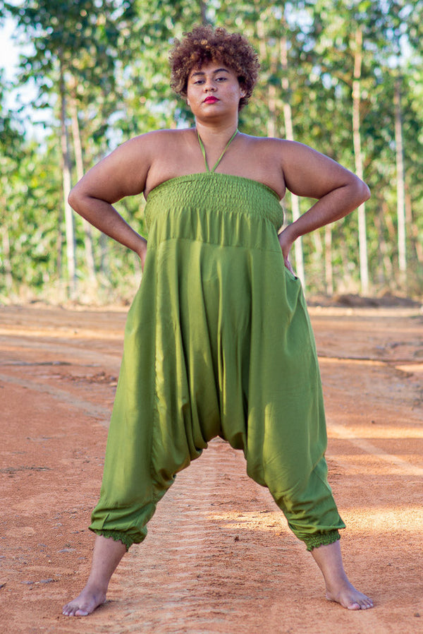 Plus Size Olive Green Classic Pants Plus Size Hippie Pants 