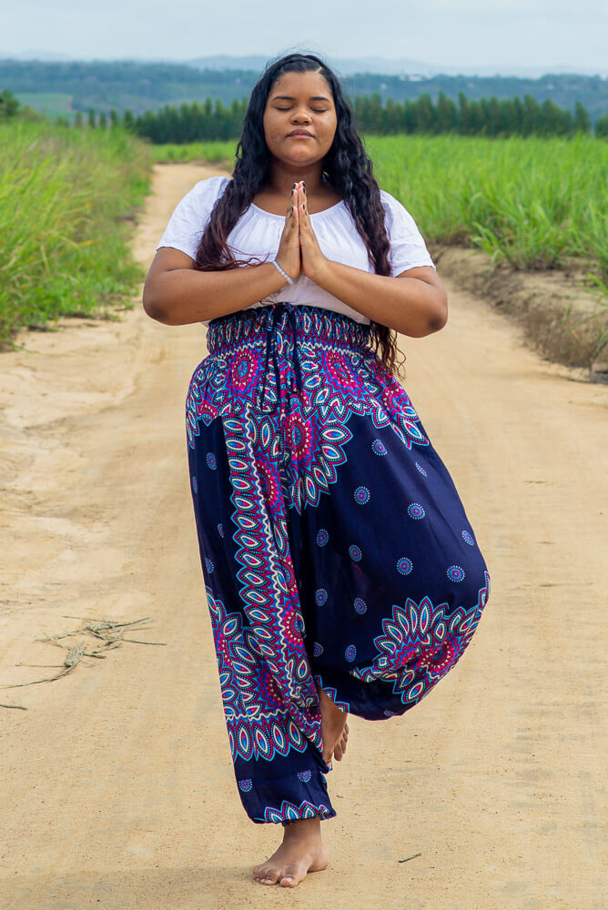 Plus Size Blue Lotus Pants Plus Size Hippie Pants 