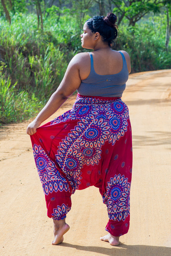 Plus Size Red Lotus Pants Plus Size Hippie Pants 