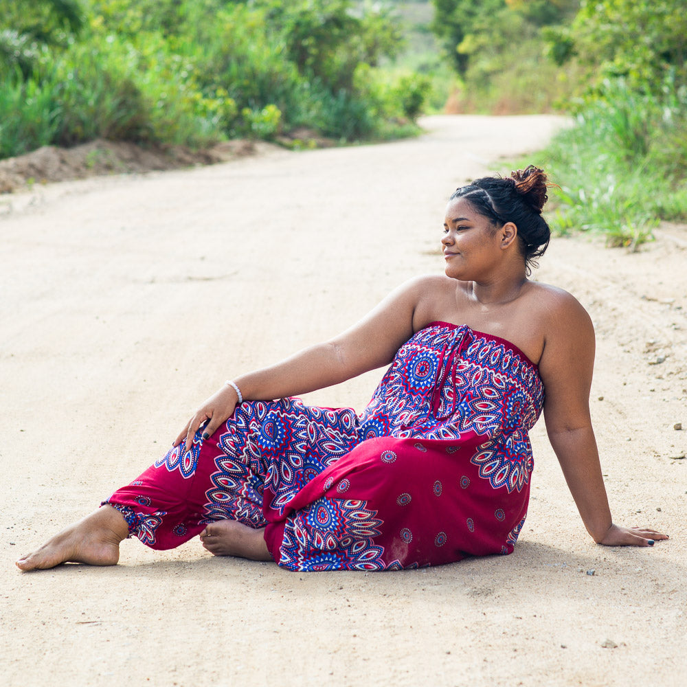 Plus Size Red Lotus Pants Plus Size Hippie Pants 