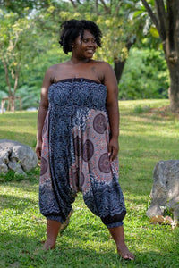 Plus Size Blue Blossom Pants