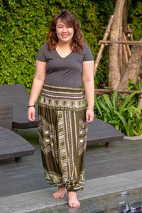 Plus Size Green Thai Hippie Pants