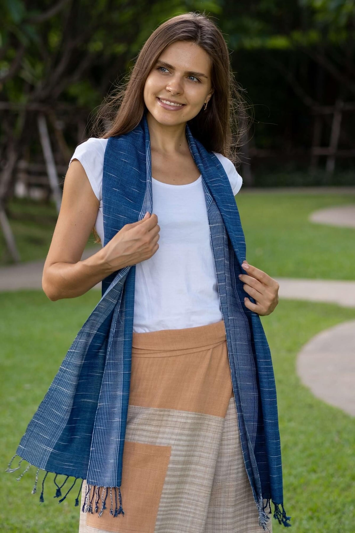 Premium Indigo Scarf Scarves Hippie Pants 