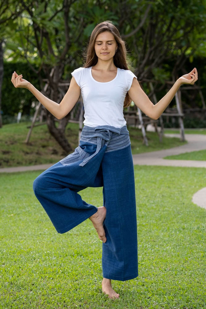 Premium Indigo Fisherman Pants Fisherman Hippie Pants 
