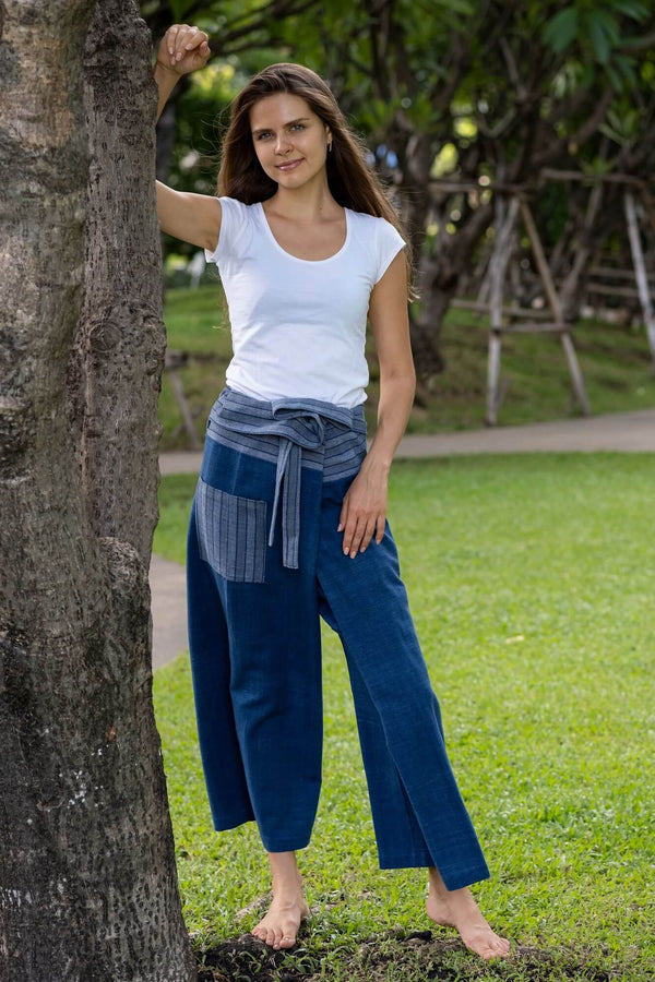Premium Indigo Fisherman Pants Fisherman Hippie Pants 