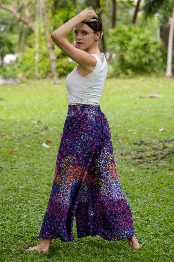 Purple Ripple Palazzo Pants Palazzo Hippie Pants 