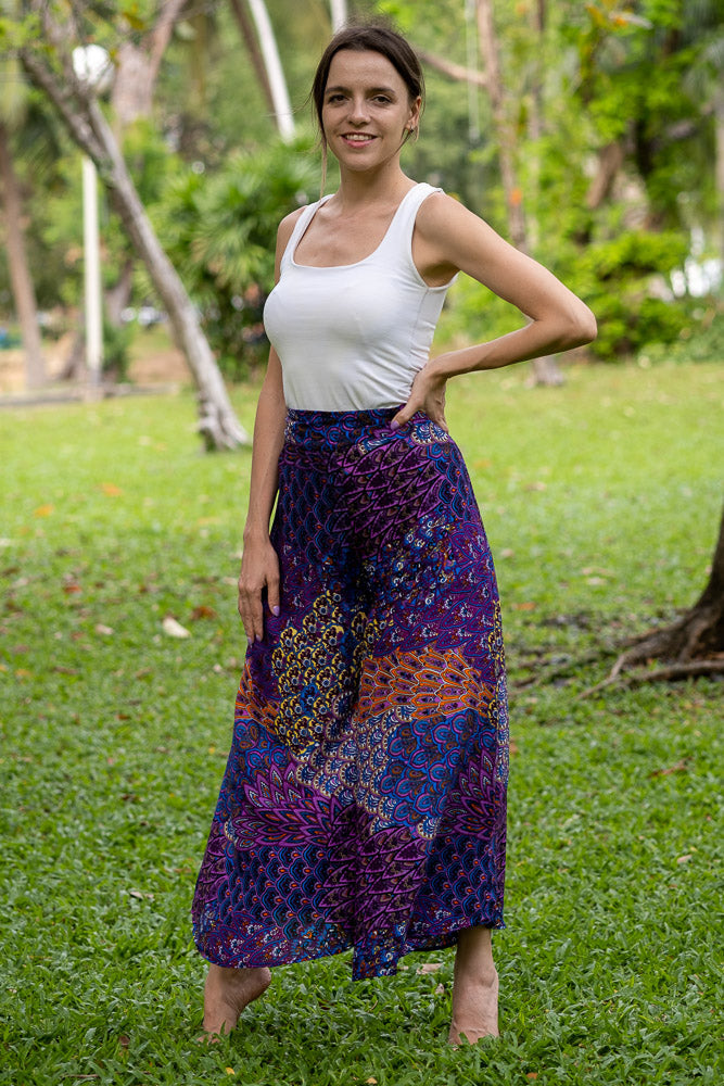 Purple Ripple Palazzo Pants Palazzo Hippie Pants 