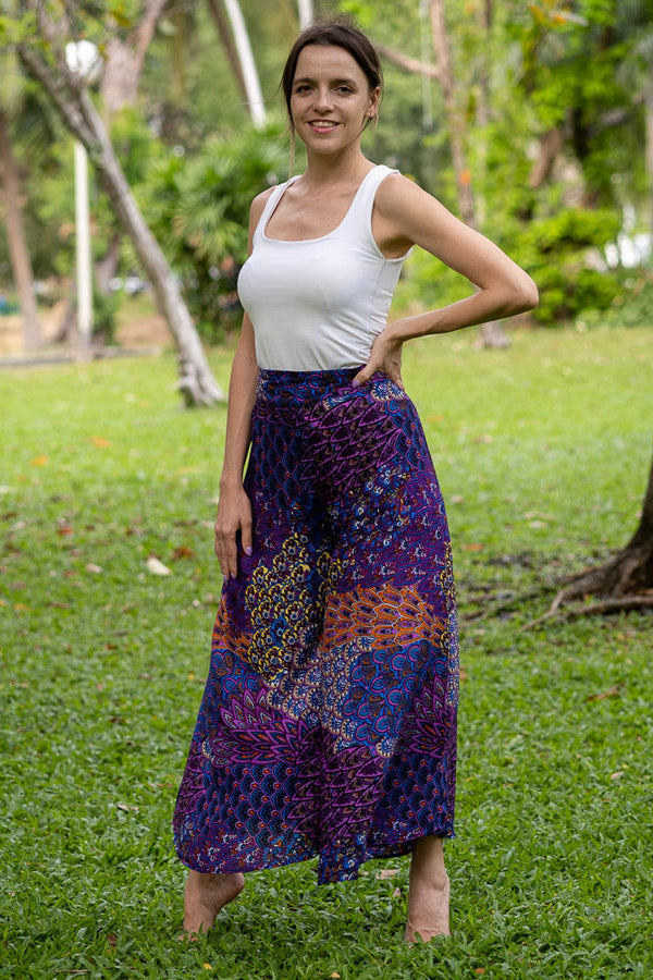 Purple Ripple Palazzo Pants Palazzo Hippie Pants 