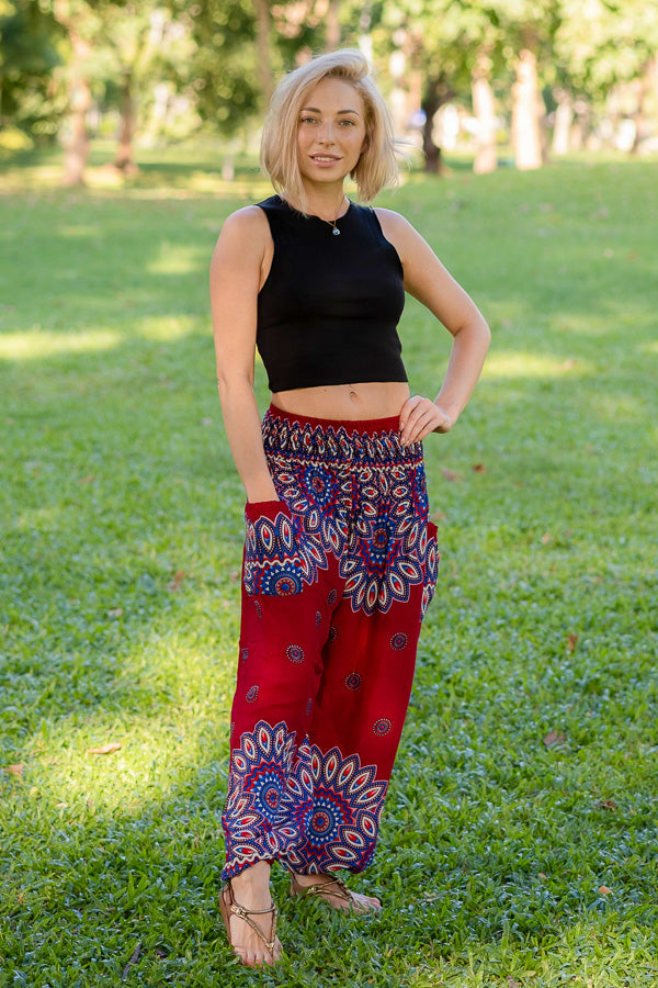 Red Petal PantsYoga Pants