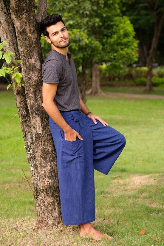 Men's Royal Blue Fisherman Pants