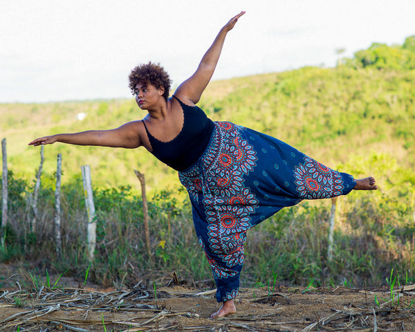 Plus Size Teal Lotus Pants Plus Size Hippie Pants 