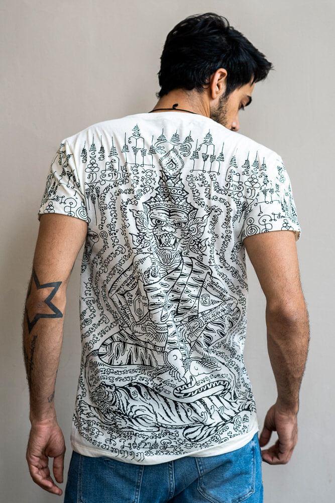 White Hermit T-shirt back