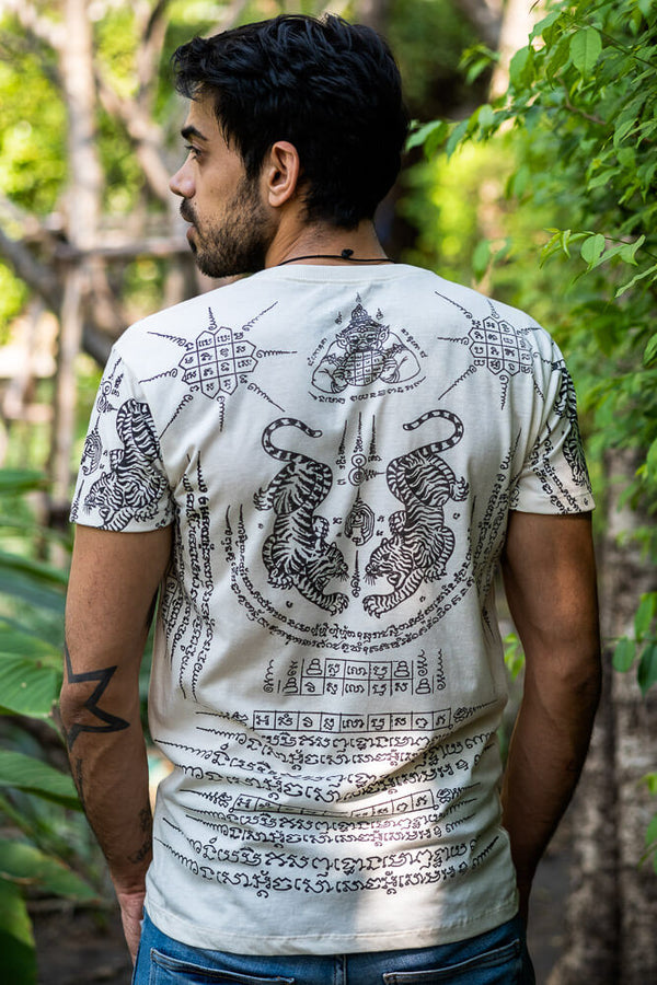 White Twin Tiger T-shirt Shirts Hippie Pants 