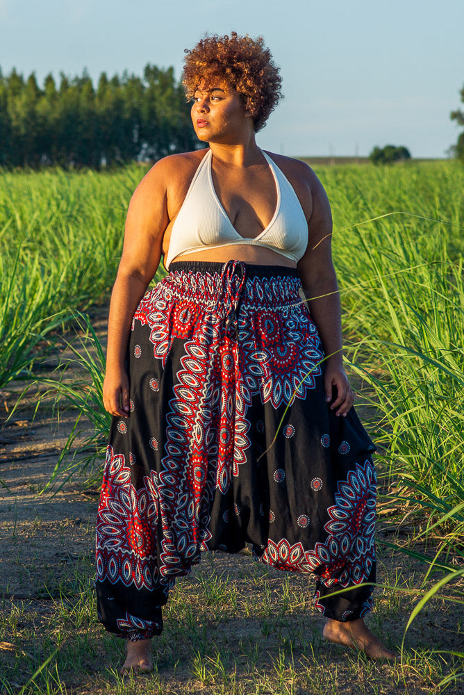 Plus Size Black Lotus Pants Plus Size Hippie Pants 