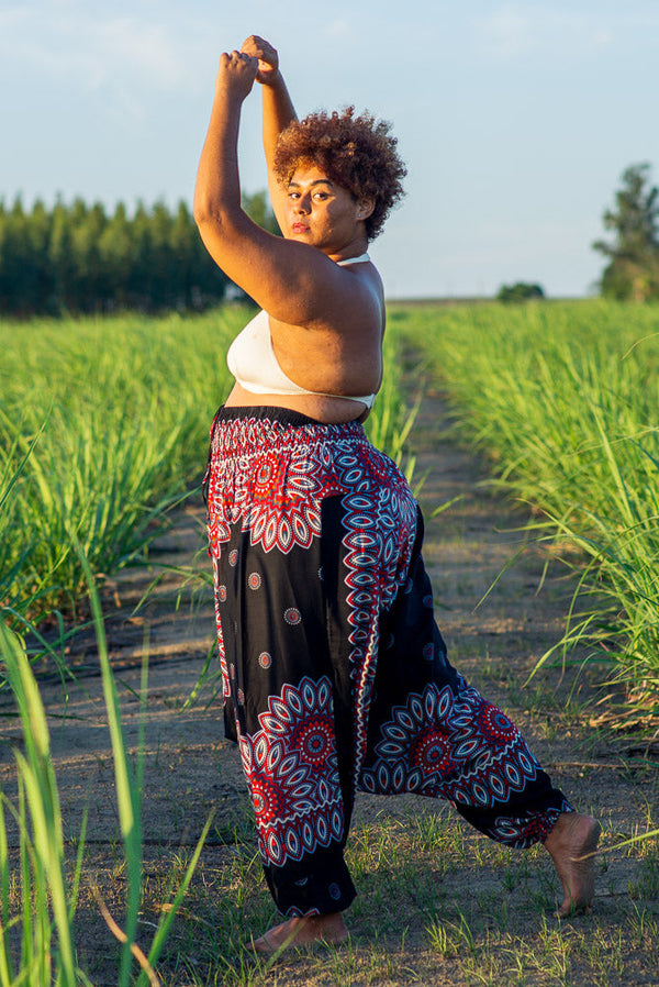 Plus Size Black Lotus Pants Plus Size Hippie Pants 