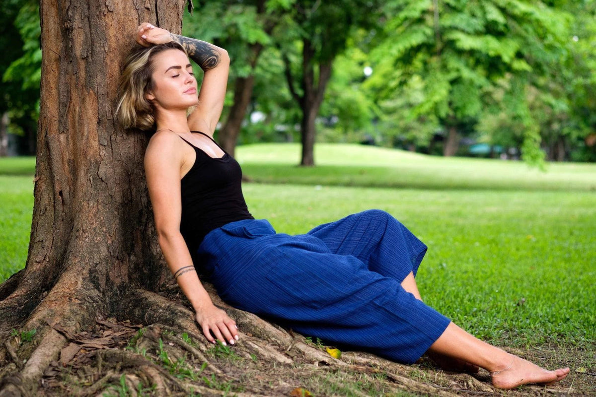 Royal Blue 3/4 Fisherman Pants