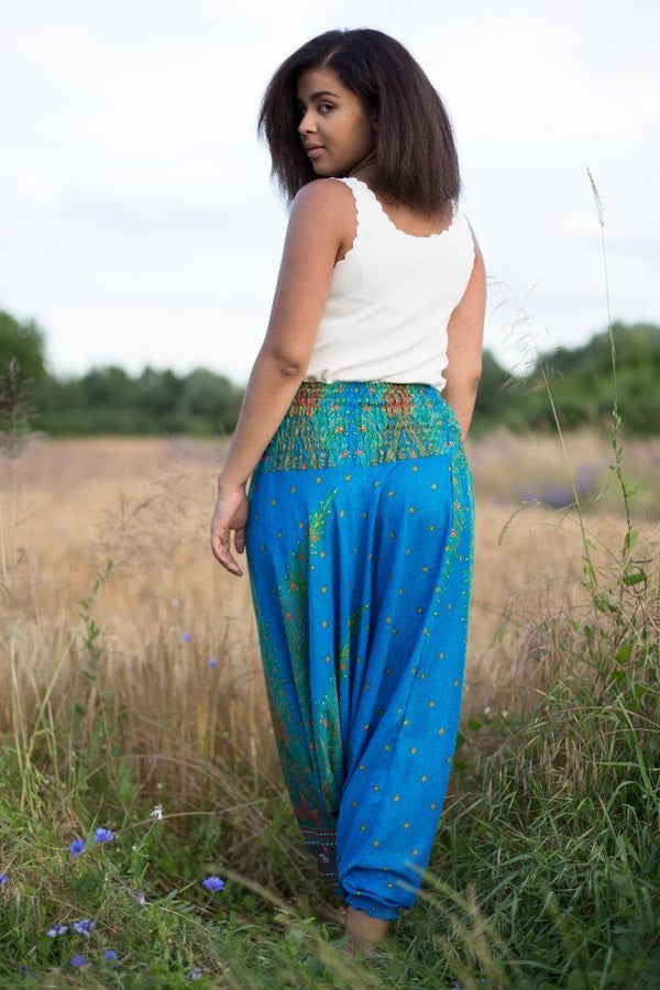 Blue Peacock PantsHarem Pants