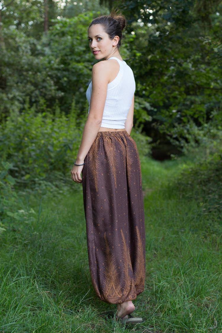 Brown Feather Pants