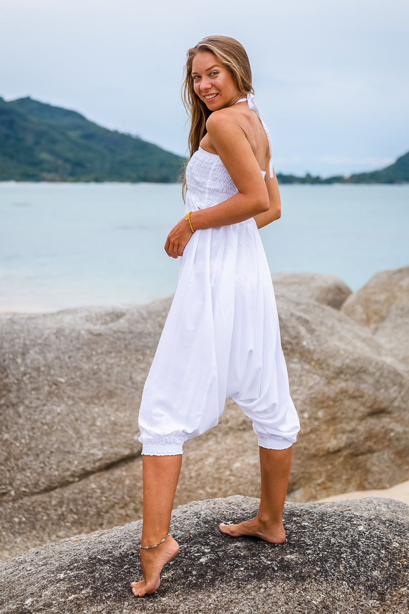 White Classic PantsHarem Pants
