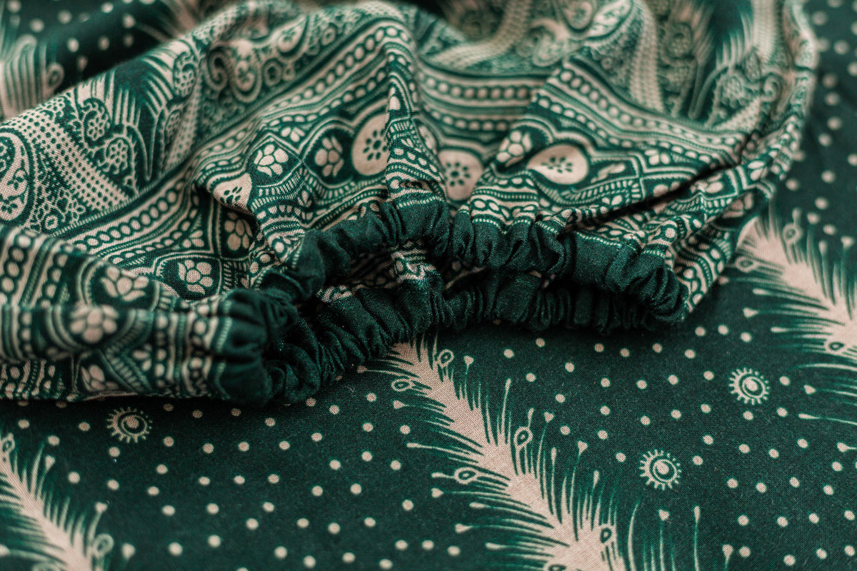 Dark Green Feather PantsYoga Pants