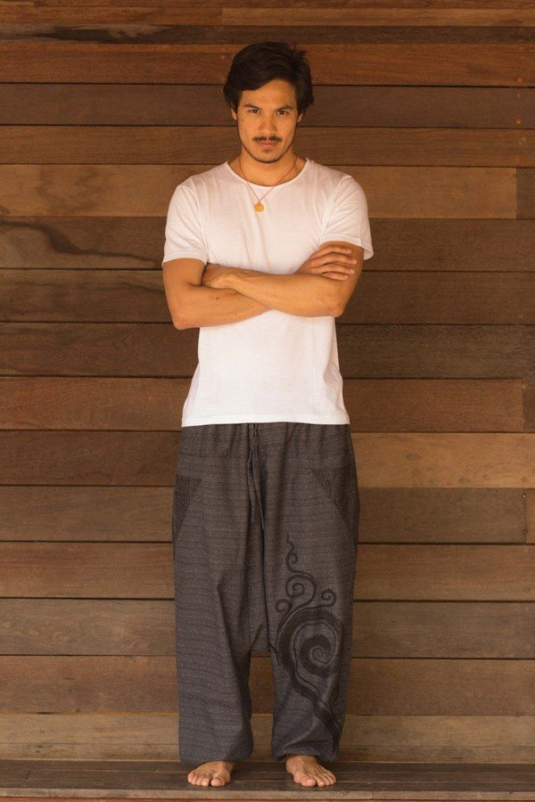 Charcoal Black Tribal Pants