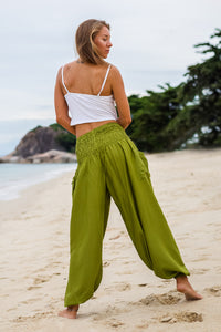 Olive Green Crystal PantsYoga Pants