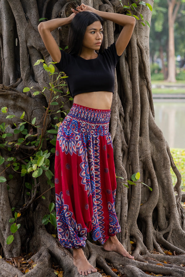 Red Lotus PantsHarem Pants