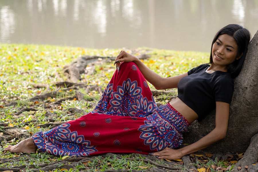 Red Lotus PantsHarem Pants