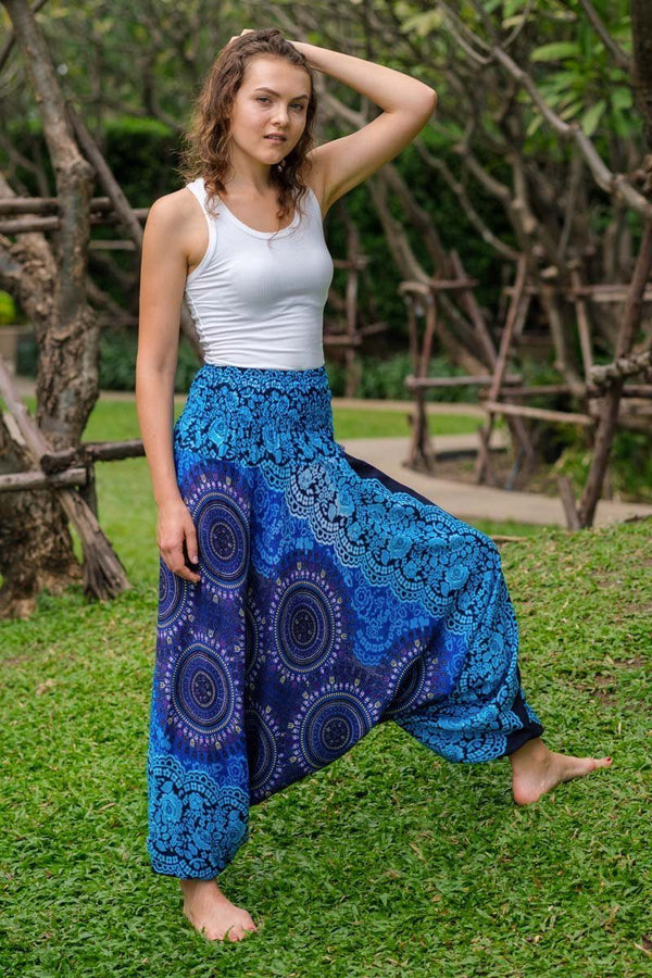 Turquoise Blossom Pants