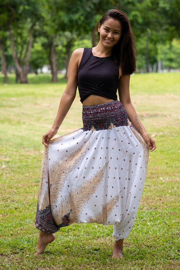 White Peacock PantsHarem Pants